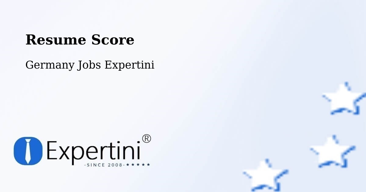 Resume Score & Job Description Match Tool – Oderberg - Germany Jobs Expertini